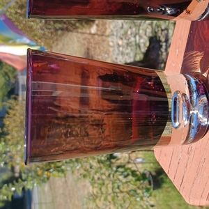 💜Set of two gorgeous purple vases/glasses